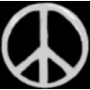 PEACE SIGN PIN SILVER CUTOUT PEACE PIN